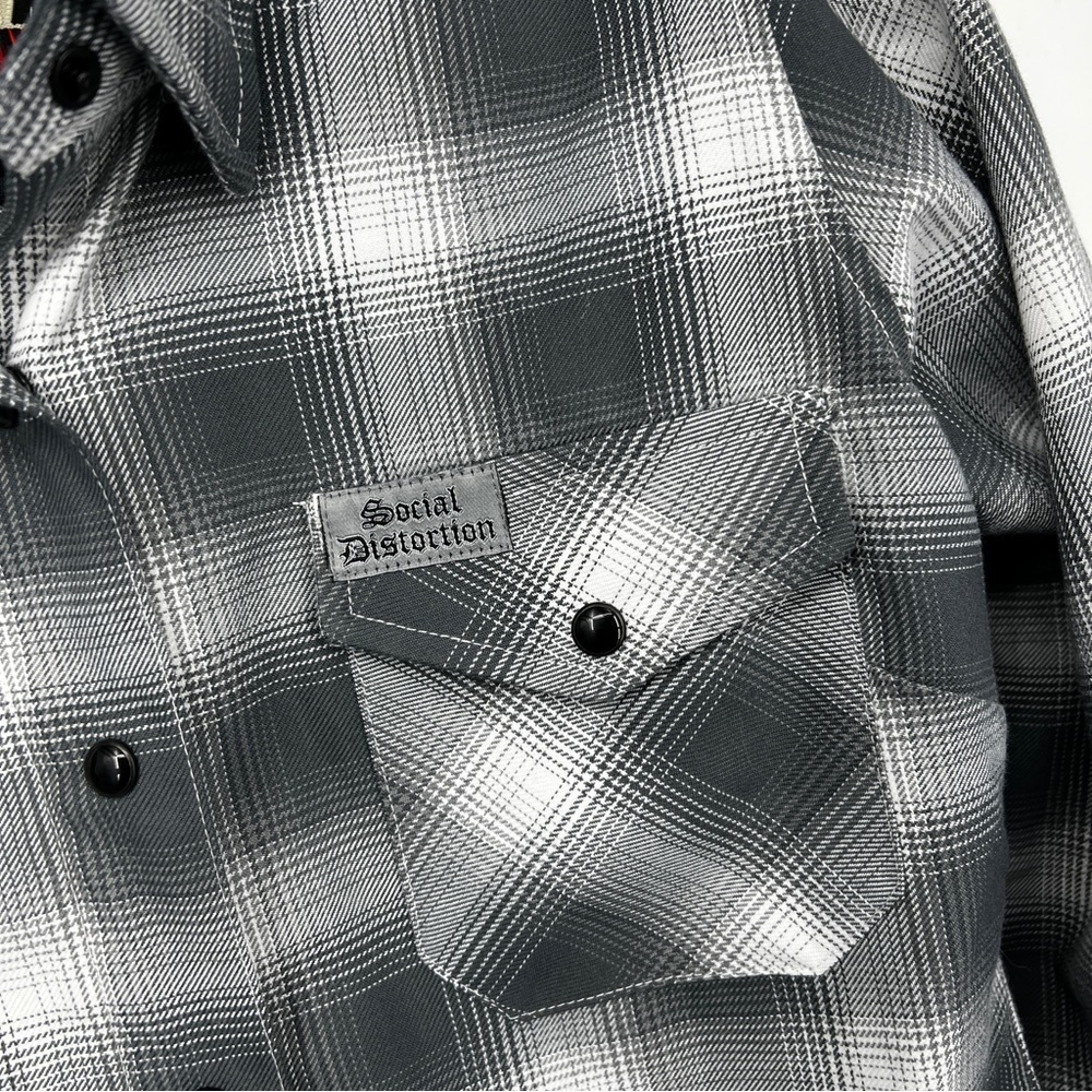 DIXXON MLM Social Distortion Collaboration Flannel Button Down Shirt NWOT SM - Picture 7 of 16